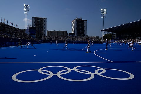 Group B field hockey match between India and Belgium